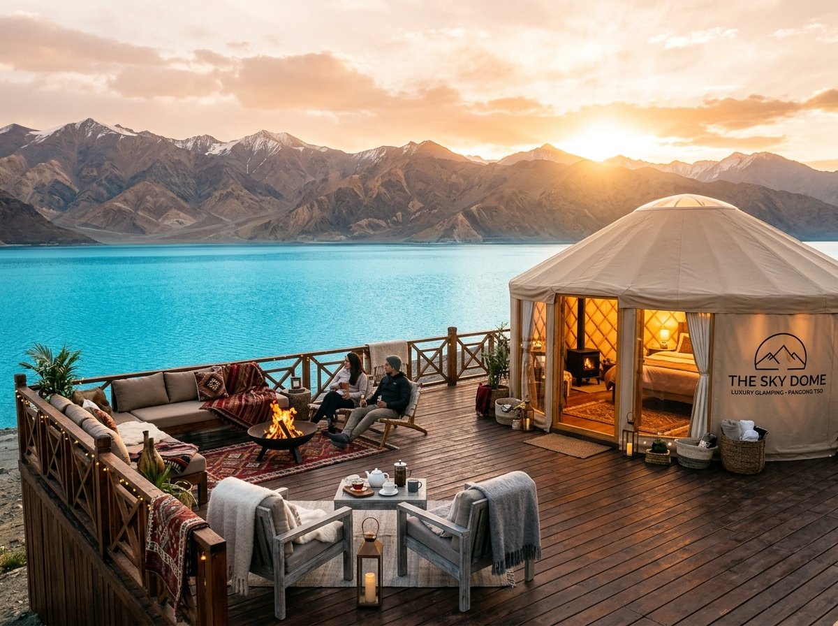 Pangong Tso Sky Dome Glamping: Midnight Under 100 Billion Stars